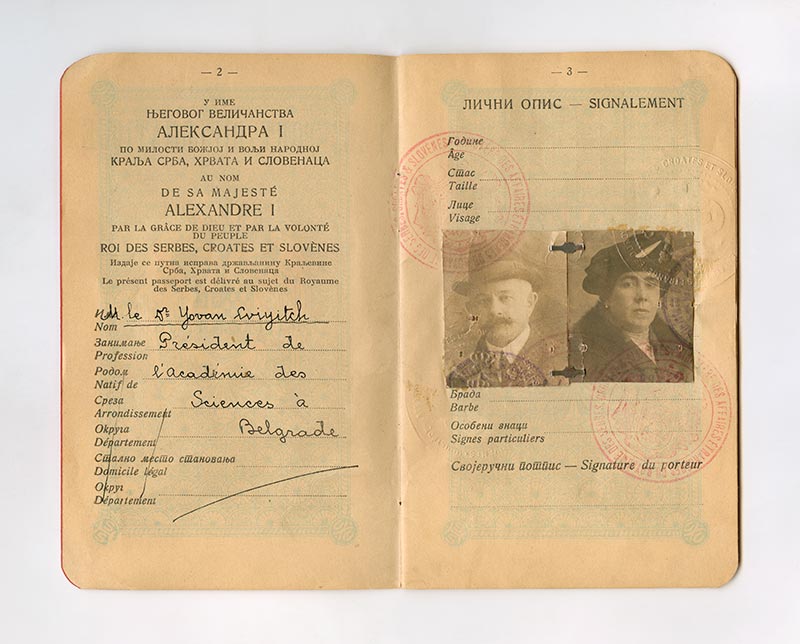 Дипломатски пасош Јована Цвијића и његове супруге Љубице из 1926. Године, Музеј града Београда, ЈЦ 1609.